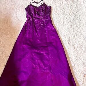 Vintage‎ Y2K 2000s Prom Glamour Hoco Formal Fairy Core Open Back Pixie Gown